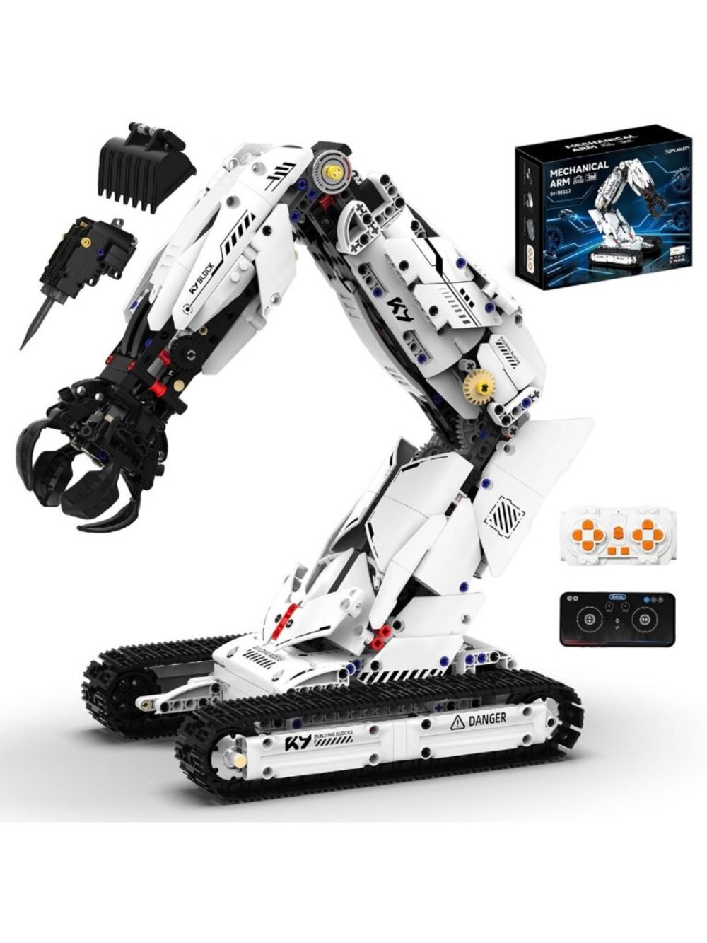 3-in-1 Remote Control Robot Arm Building Set for Kids Ages 8-14, STEM Toy